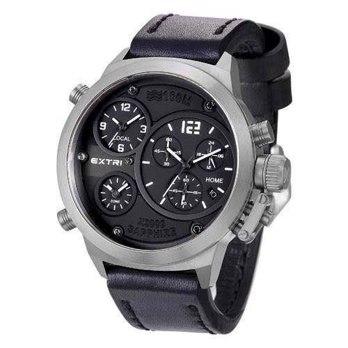 Image of Exceed mat rustfri stål Miyota FS00 quartz med chronograph & FY20 samt FY30 Herre ur fra EXTRI, X3006-D